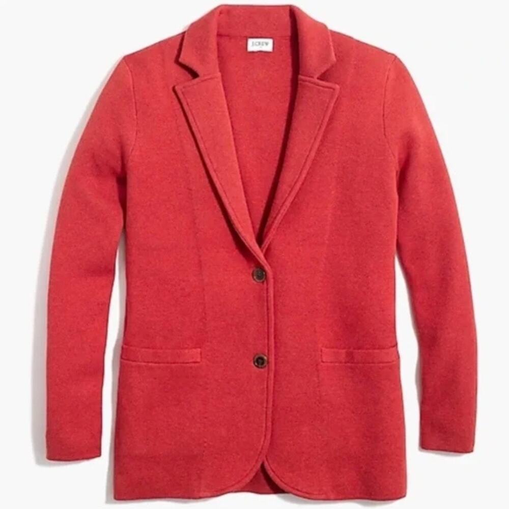 J. CREW | Classic Fitted Cotton Sweater Blazer
Heather Brick Red Orange | Small